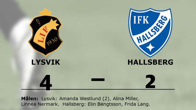 Lysvik IF Dam vann mot IFK Hallsberg