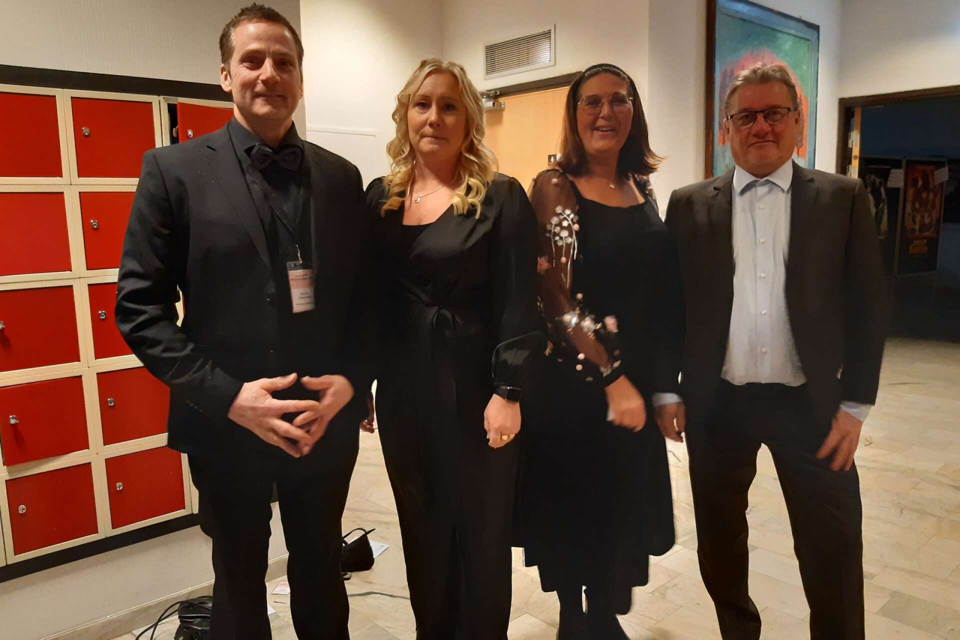 Mattias Degerstedt (till vänster) kom till galan tillsammans med Lena Degerstedt, Jenny Haraldsson och Morgan Haraldsson. 