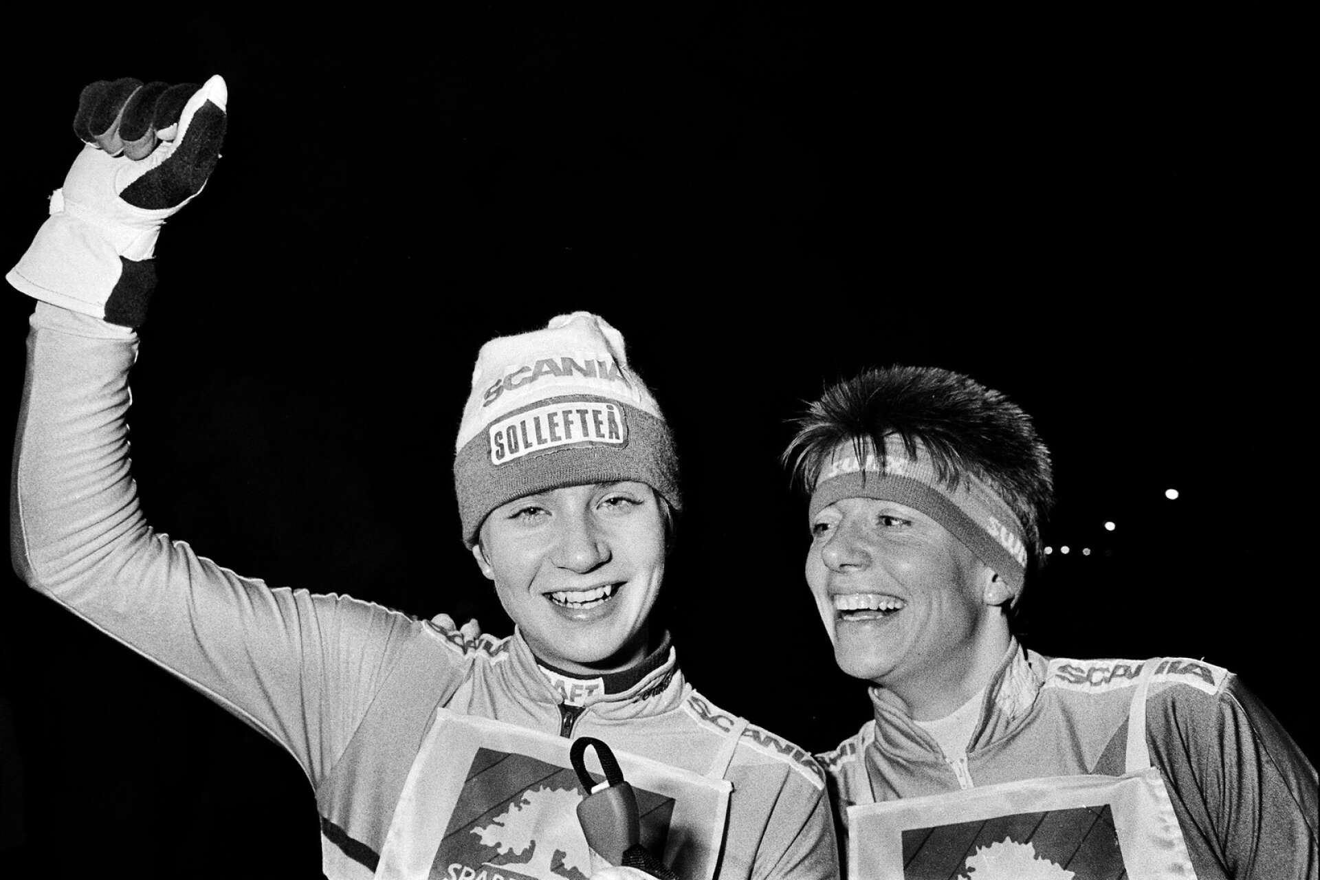 ”Billan” Westin vann Elitrennet 1987 före hemmaässet Annika Dahlman, den tvåfaldiga segraren som bosatte sig i Arvika men alltjämt tävlade för IFK Lidingö.