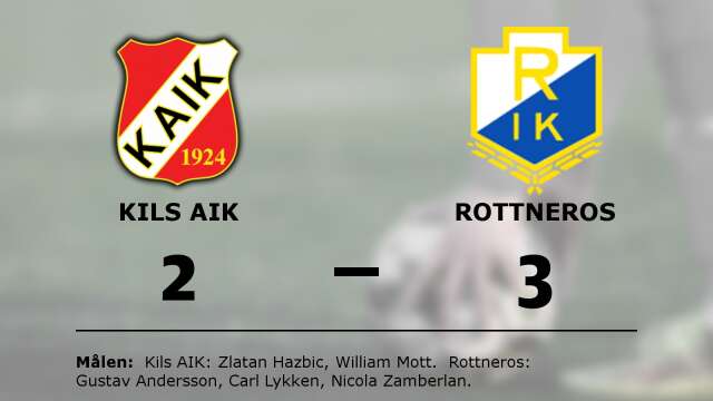 Kils AIK FK förlorade mot Rottneros IK