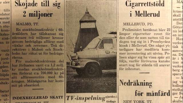 I januari för 50 år sedan gjordes en tv-inspelning i Fröskogs kyrka. På PD:s första sida kunde man också läsa om en cigarrettstöld i Mellerud samt om USA:s tredje månlandning.