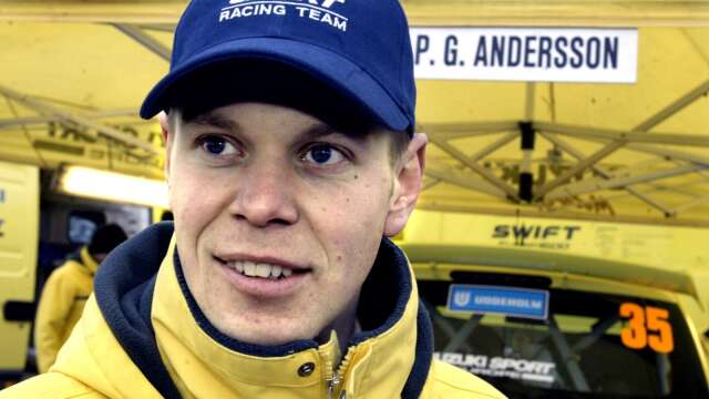 P-G Andersson toppar South Swedish Rally efter första sträckan. 