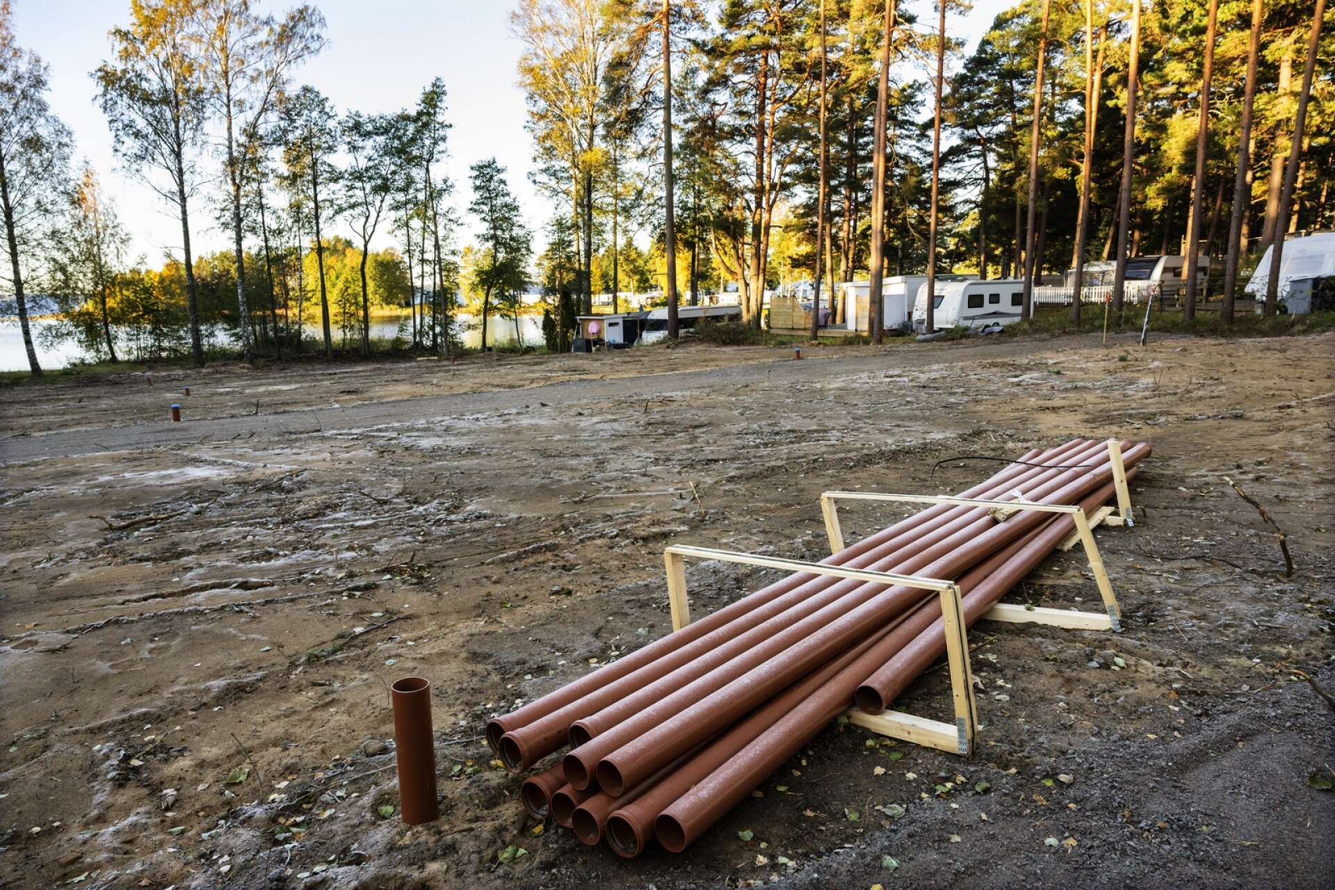 Ett helt nytt område håller på att ta form i de östra delarna av Bomstad. Här har skog tagits ned och ersatts av mark för campingplatser.