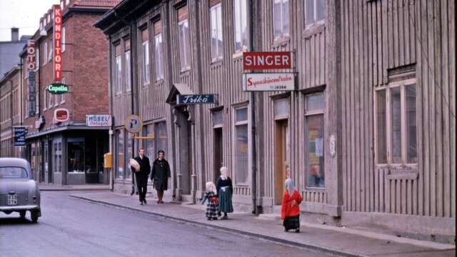 Så här såg det ut i centrala Kristinehamn påsken 1962.