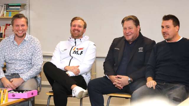 Peter Åhling, Mickael Fredriksson, Andreas Appelgren och Stefan Jacobsson berättade om sina erfarenheter som tränare inom idrotten.