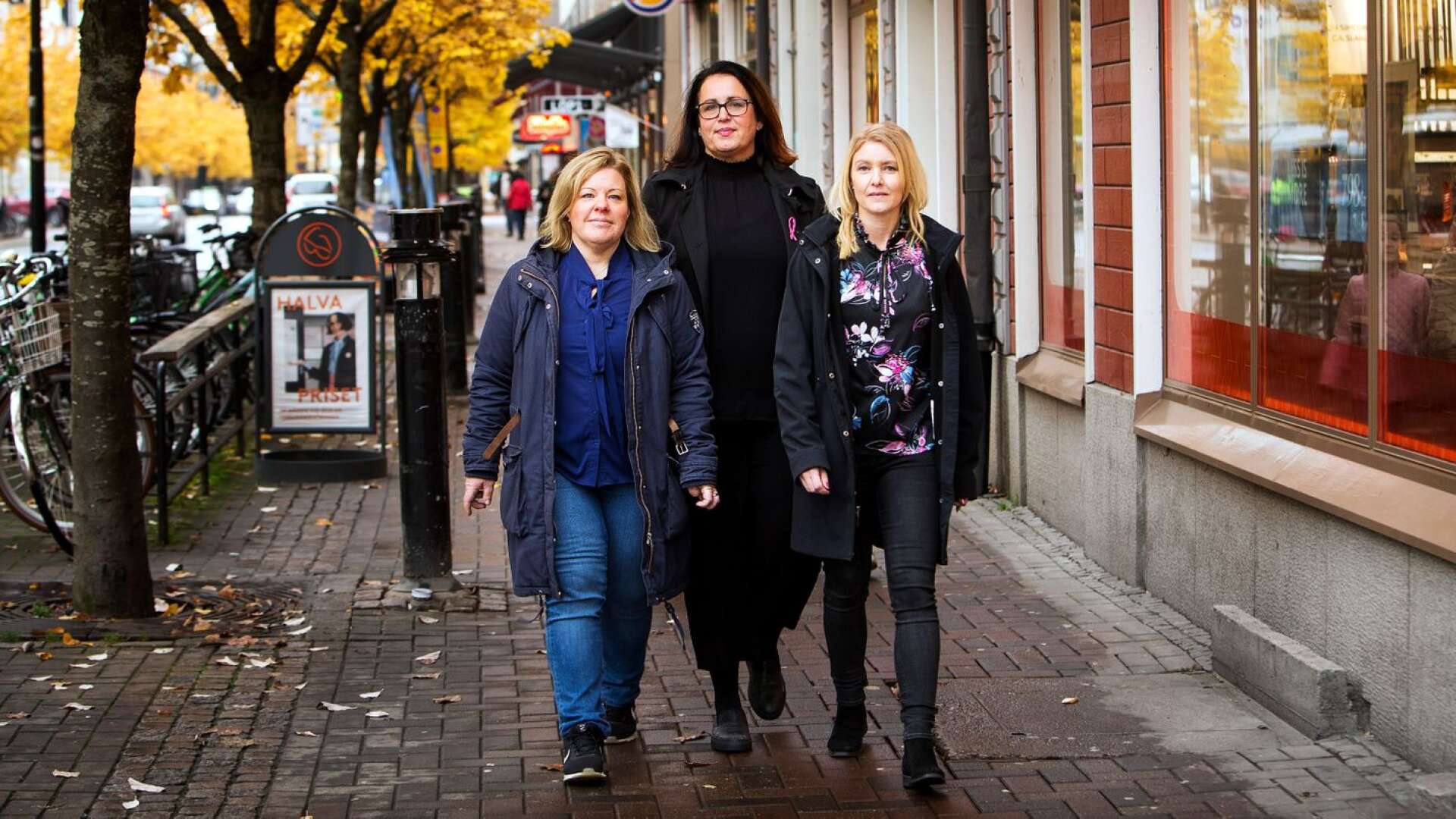Maria Frisk, Hanna Åkerstedt och Åsa Eriksson jobbar för att få mer affärer och människor till Karlstads centrum.