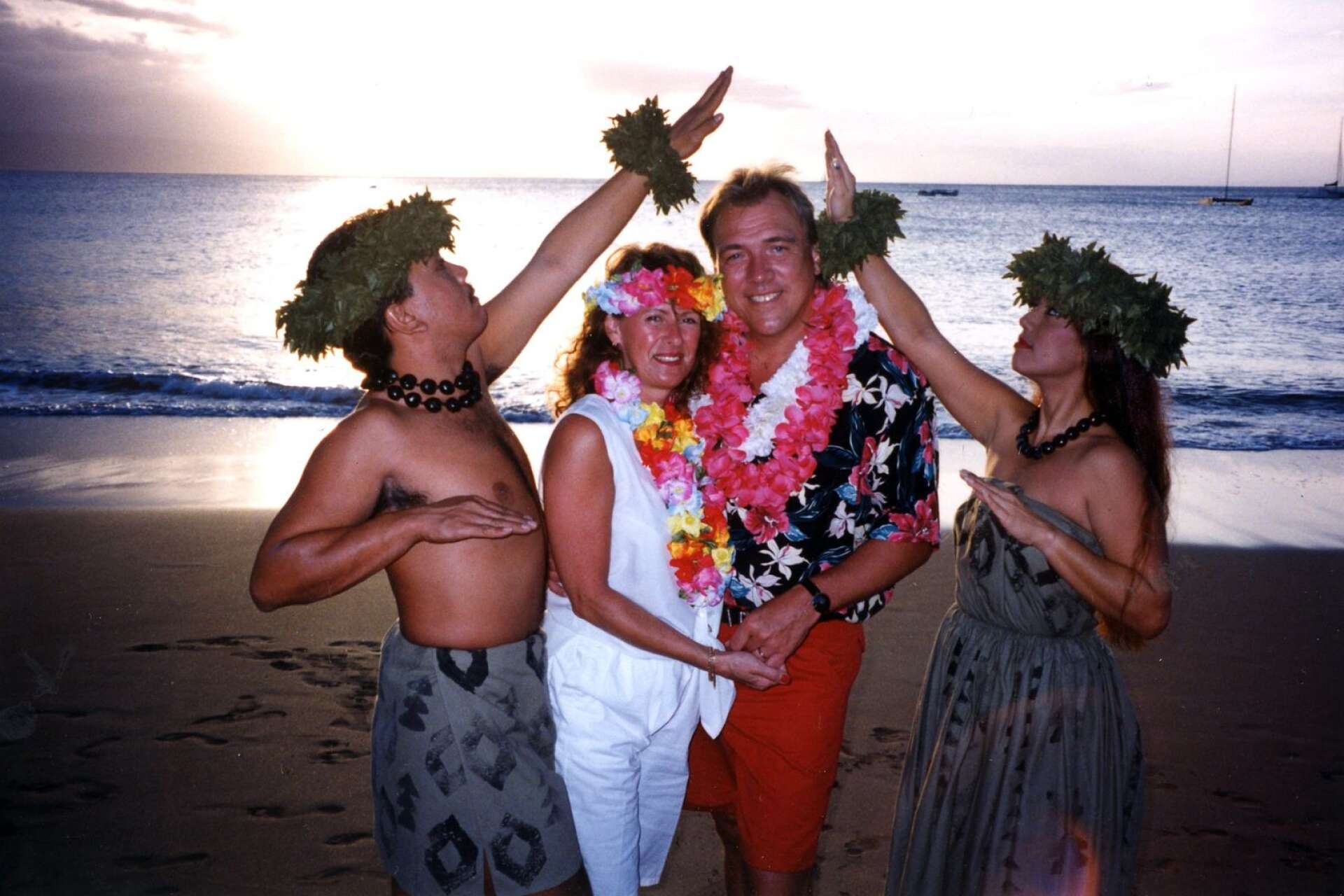 Christer Sjögren och hustrun Birgitta på Hawaiisemester. 