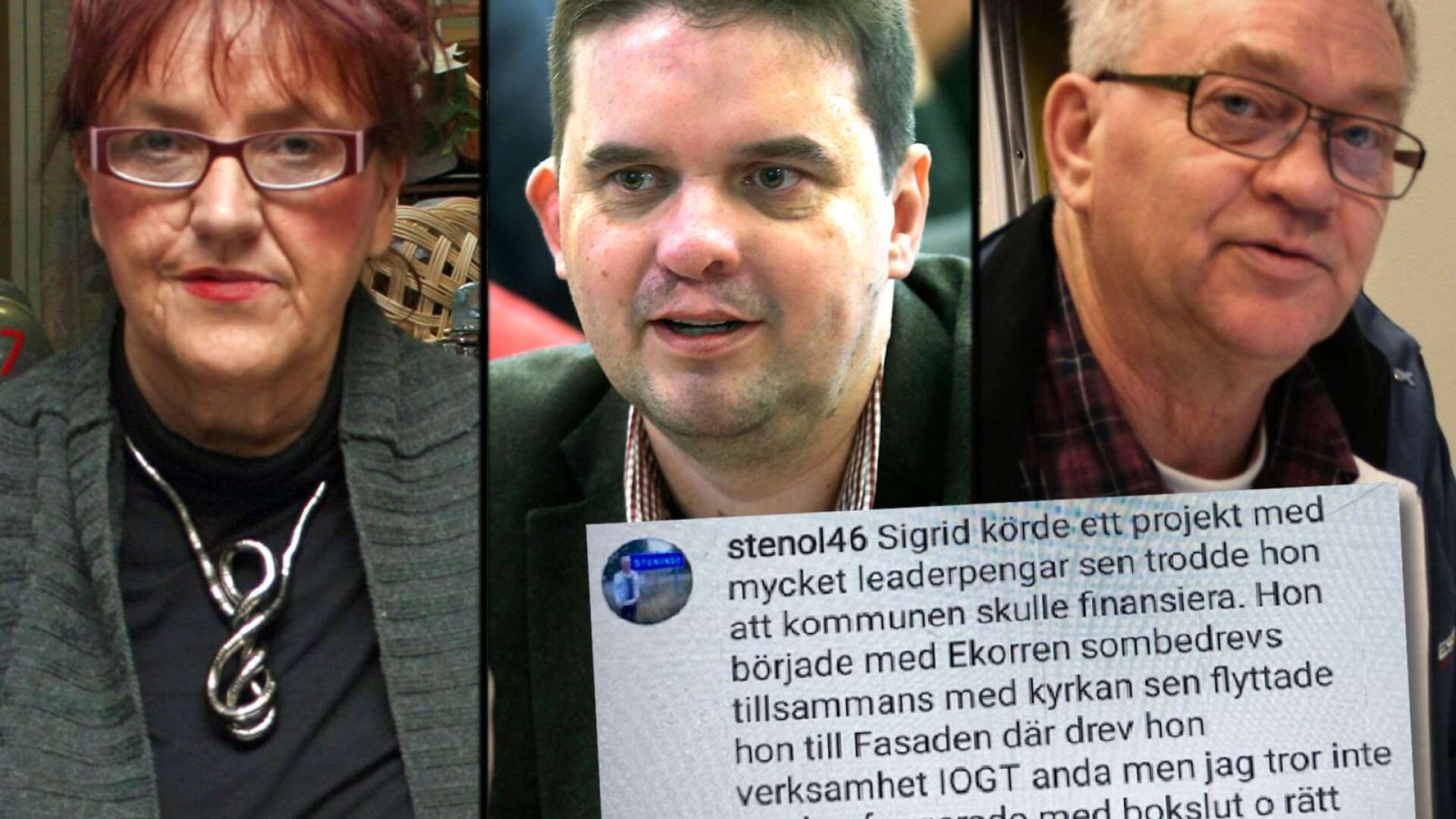 Eldsjälen Sigrid Lundmark känner sig knäckt efter politikern Sten- Inge Olssons (S) kommentar om henne på Instagram. Riksdagsmannen Mikael Dahlqvist (S), mitten i bild, tar avstånd från uttalandet.