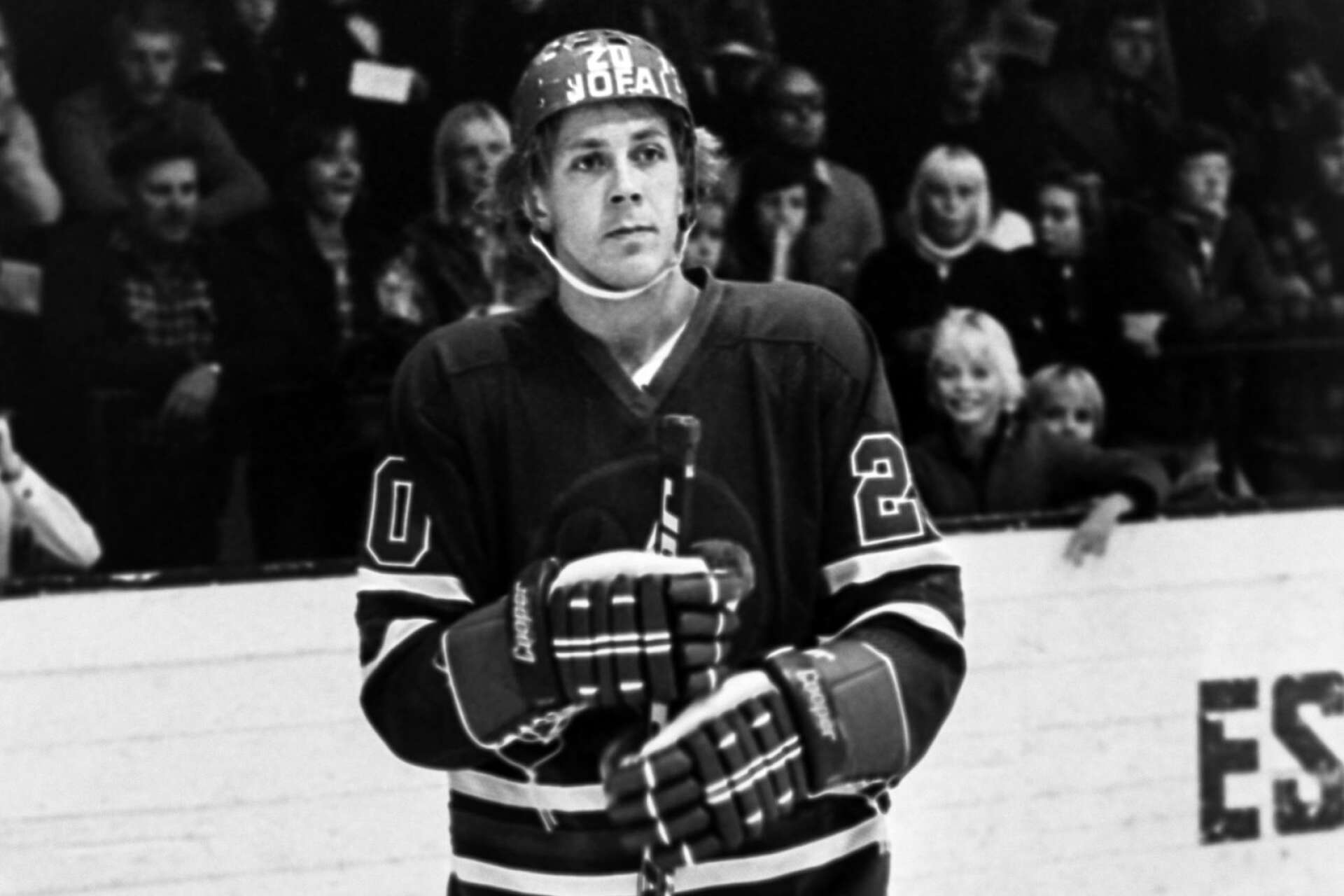 Willy Lindström under sin debutsäsong i Winnipeg, 1975.