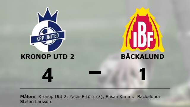 Kronoparken United vann mot Bäckalunds IF