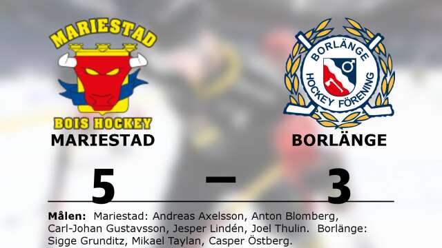 Mariestad Bois HC vann mot Borlänge HF