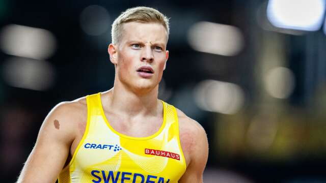 Henrik Larsson tar guld i 100 meter på Finnkampen. 