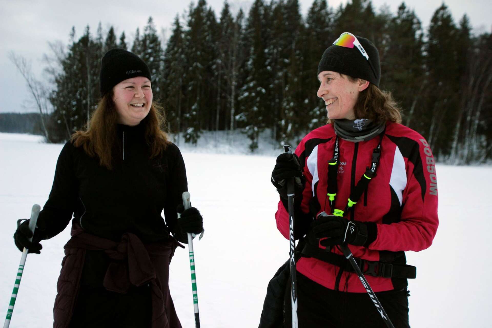 Kristina Asp och Charlotta Edenvik är rutinerade motionärer och har åkt spåren på Våtsjön flera gånger tidigare.