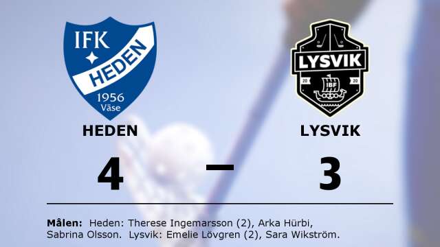 IFK Heden vann mot Lysvik IBF dam