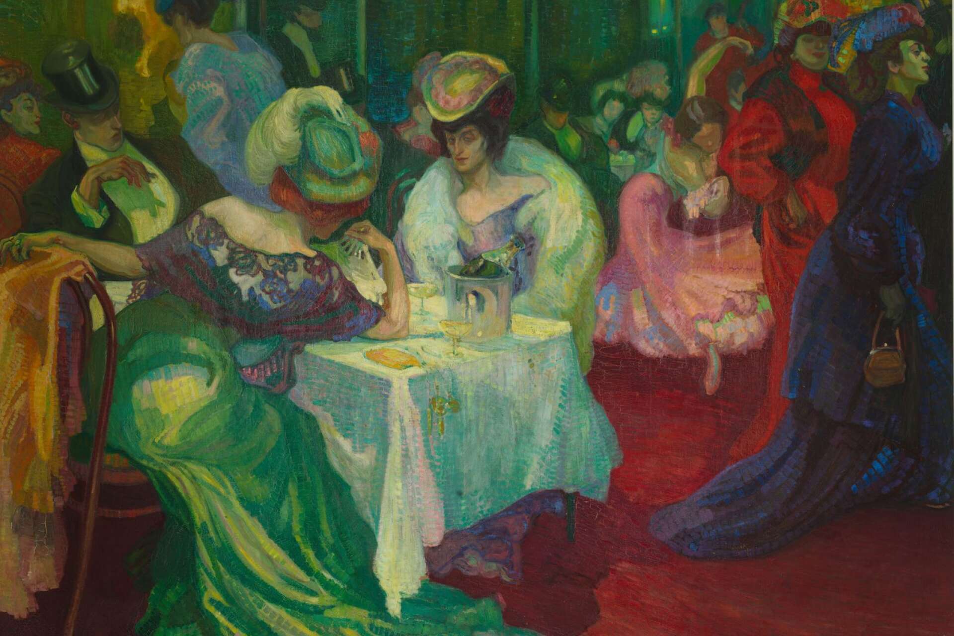 &quot;Nattcafé&quot;, olja på duk, 1906. (Bilden är beskuren)
