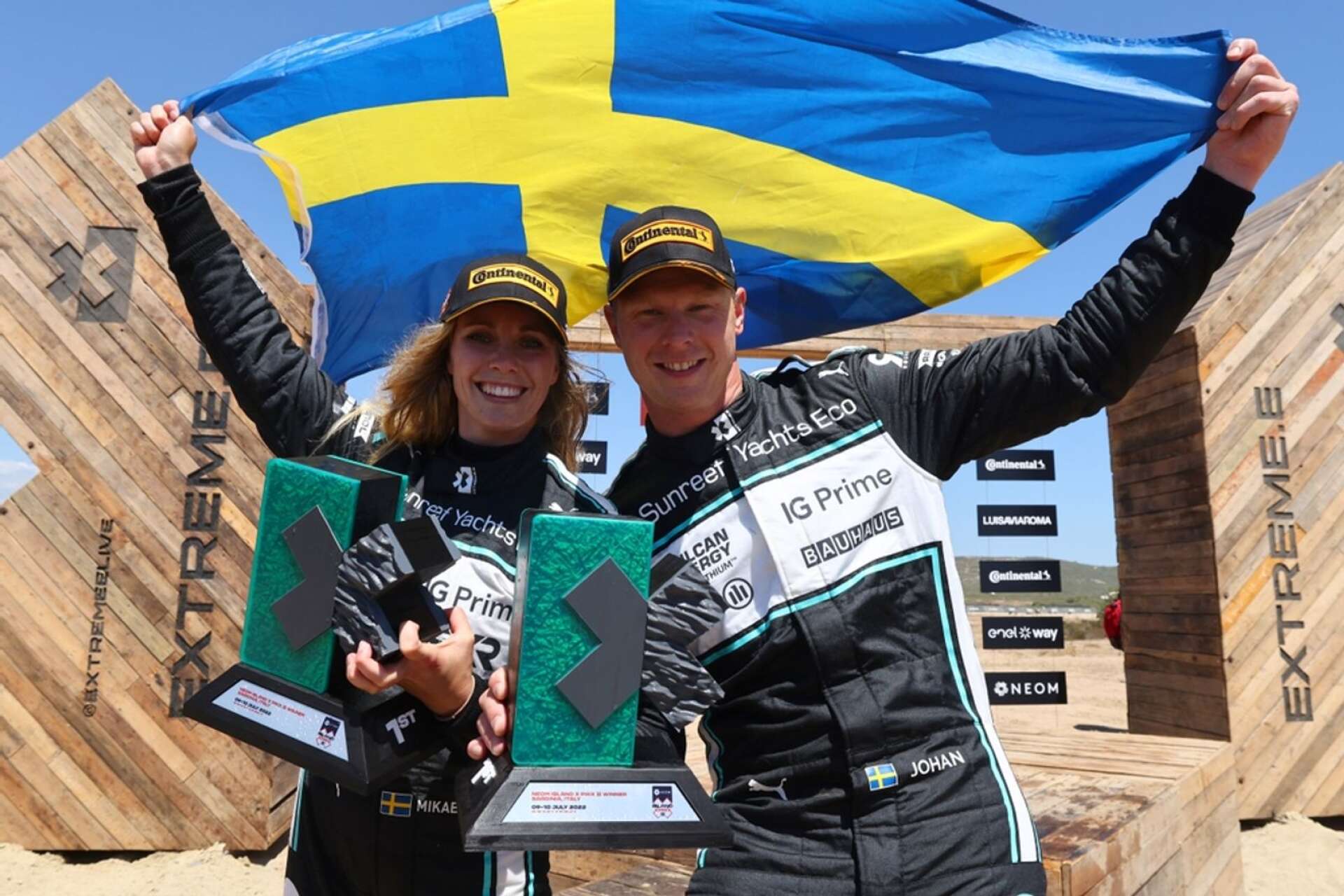 Mikaela Åhlin-Kottulinsky och Johan Kristoffersson vill säkra titeln och fortsätta köra tillsammans 2023.
