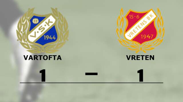 Vartofta SK spelade lika mot Vreten BK