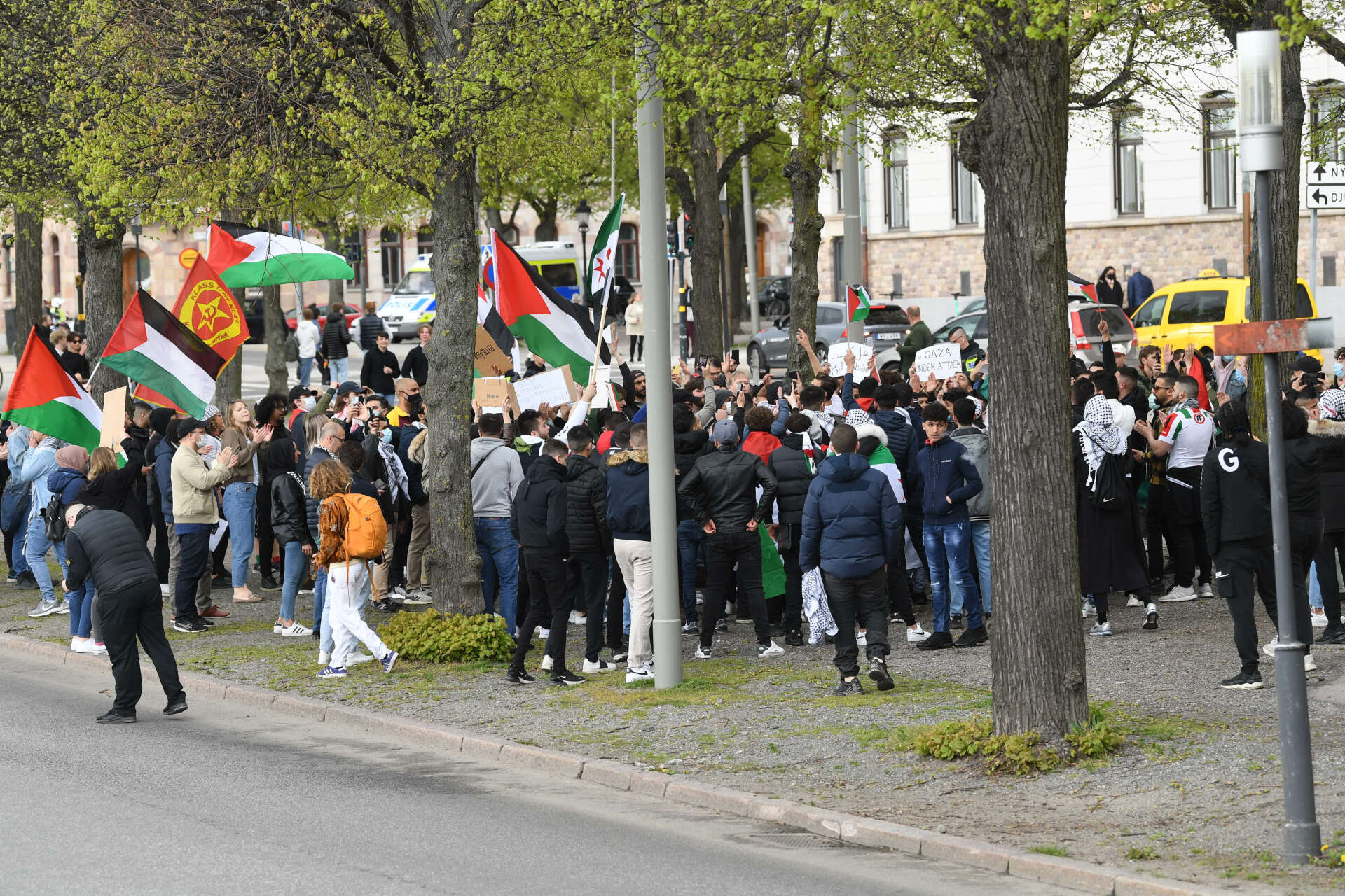 Propalestinsk demonstration i Stockholm.
