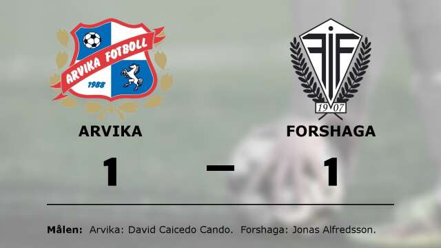 IK Arvika Fotboll spelade lika mot Forshaga IF Fotboll