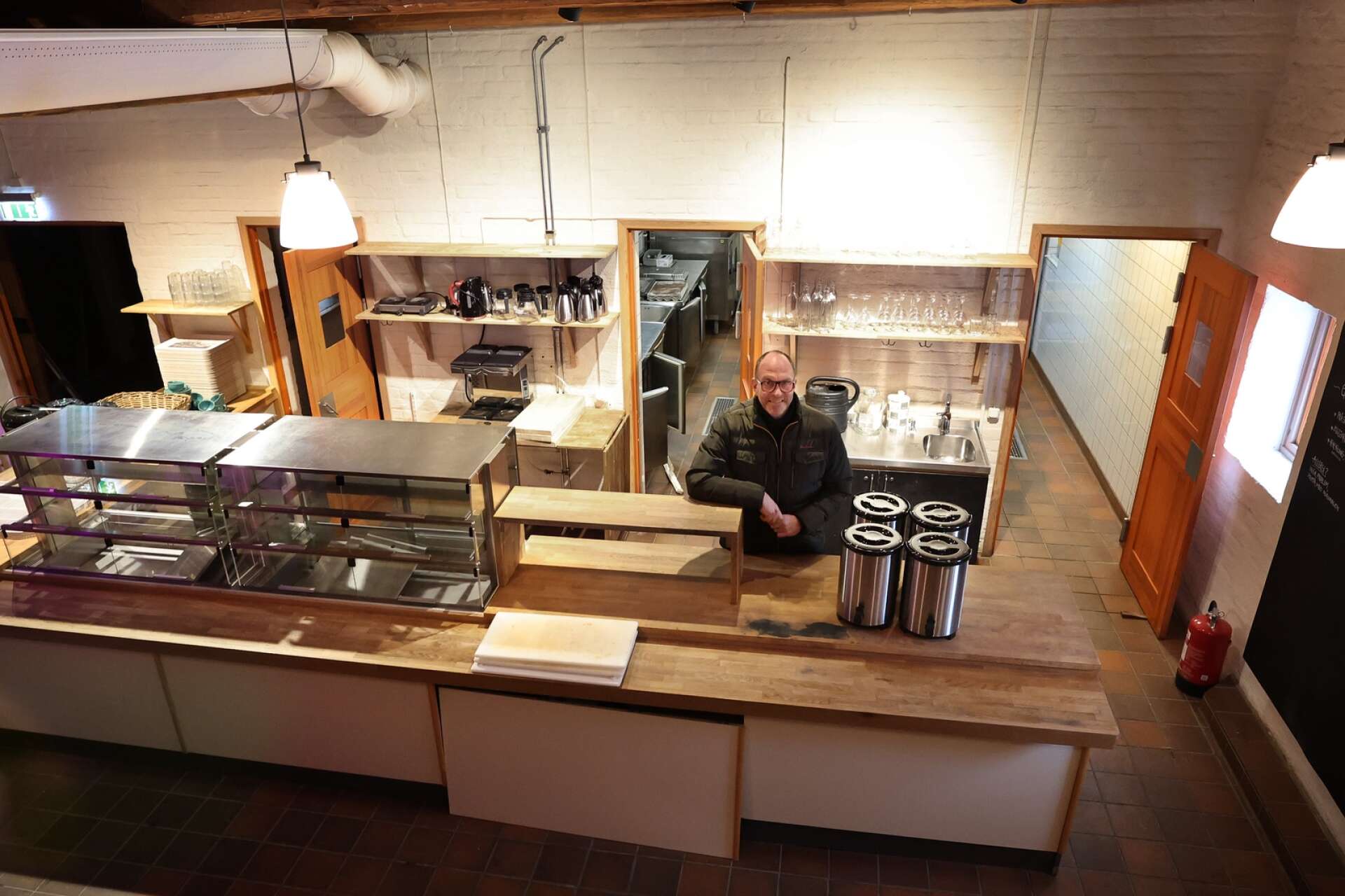 ”Det är en dröm som har funnits i många år att få driva ett kafé här ute på Läckö”, säger Peter Trulsson