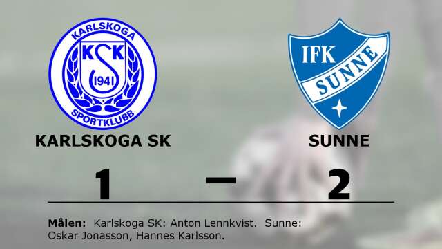 Karlskoga SK förlorade mot IFK Sunne