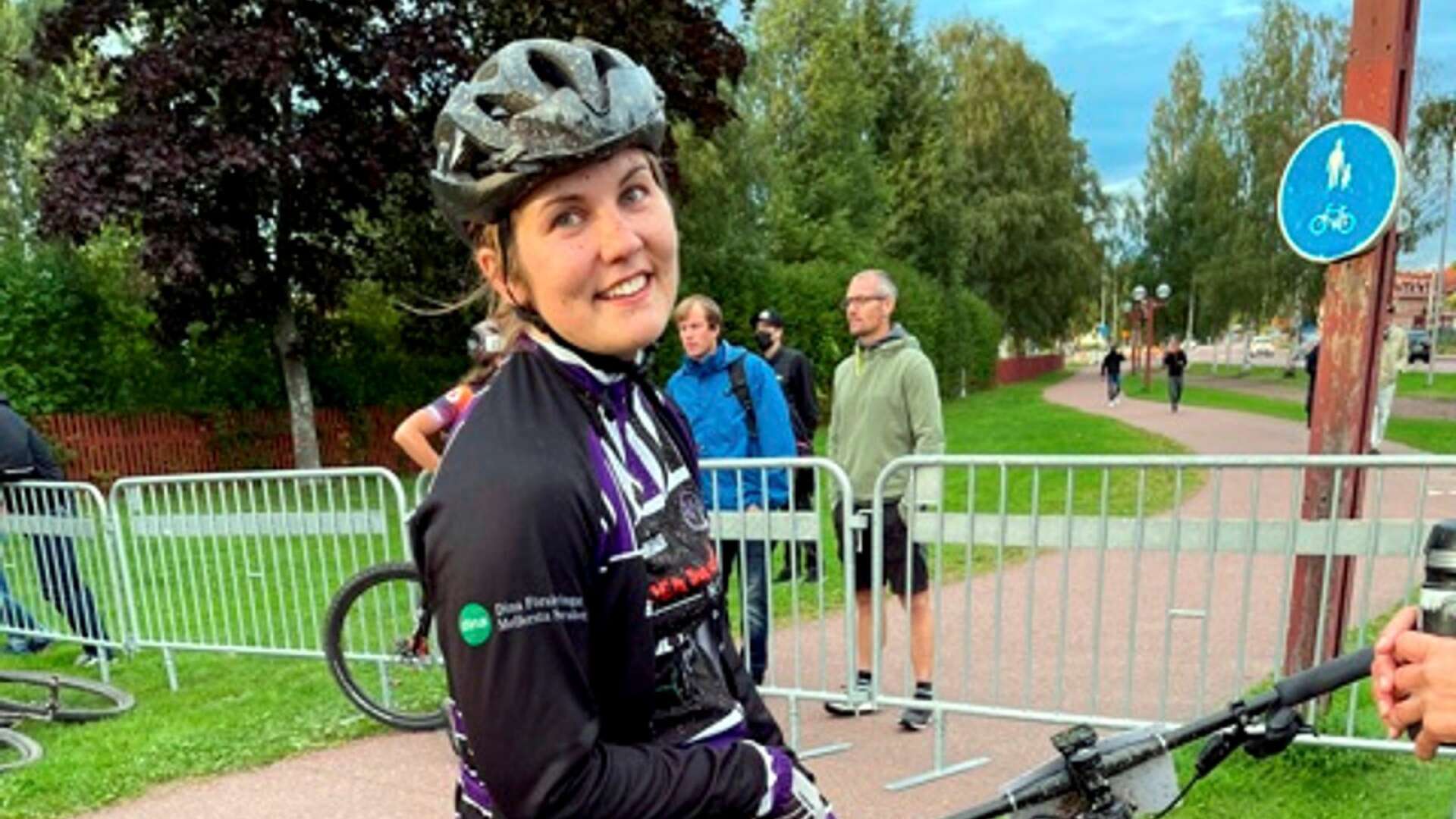 Erica Zetterlund, Hjo VK, var mycket nöjd med sin niondeplats i Cykelvasan.