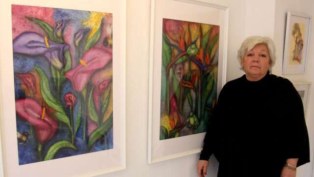 Marianne Anderssons utställning i Galleri 2 är hennes första någonsin - i alla fall när det gäller måleri. 