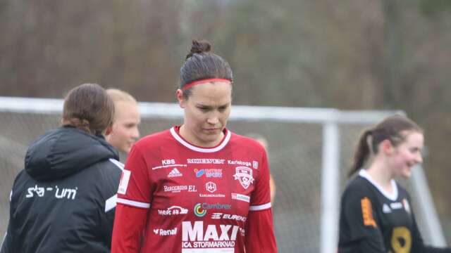 Hanna Sahlén är en av tre spelare som har dragits med skavanker under veckan. Här ses nyckelspelaren efter förlusten mot Enskede 29 april. 