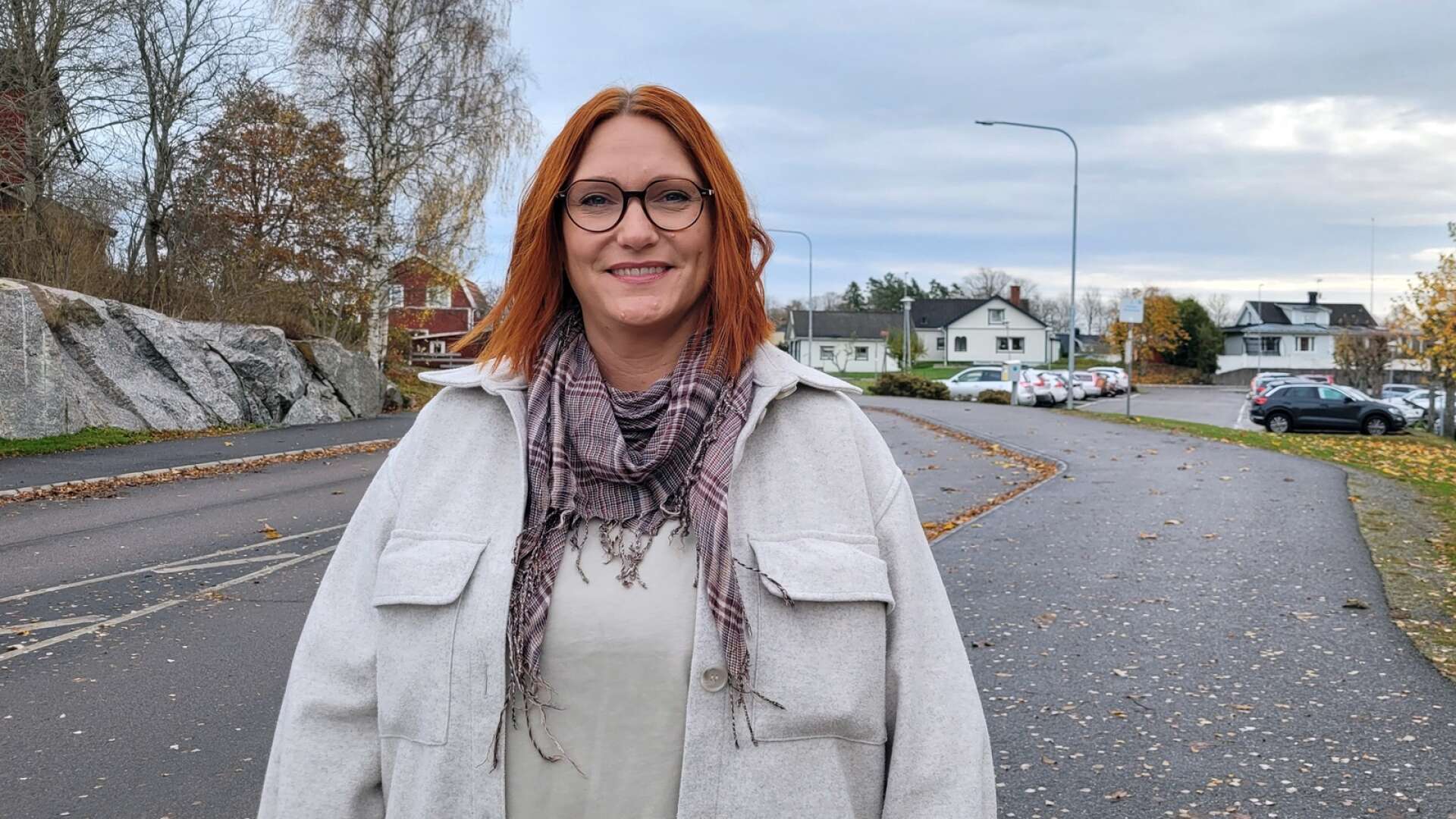 Madeleine Vinberg (C), första kvinnliga ordförande i Grästorps kommunfullmäktige. 