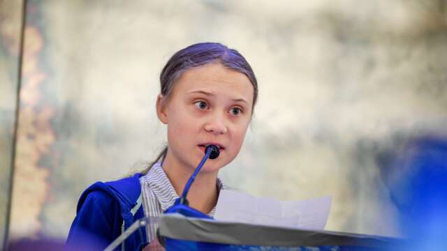 Klimataktivisten Greta Thunberg kommenterar klimatrapport från FN:s klimatpanel IPCC i New York.