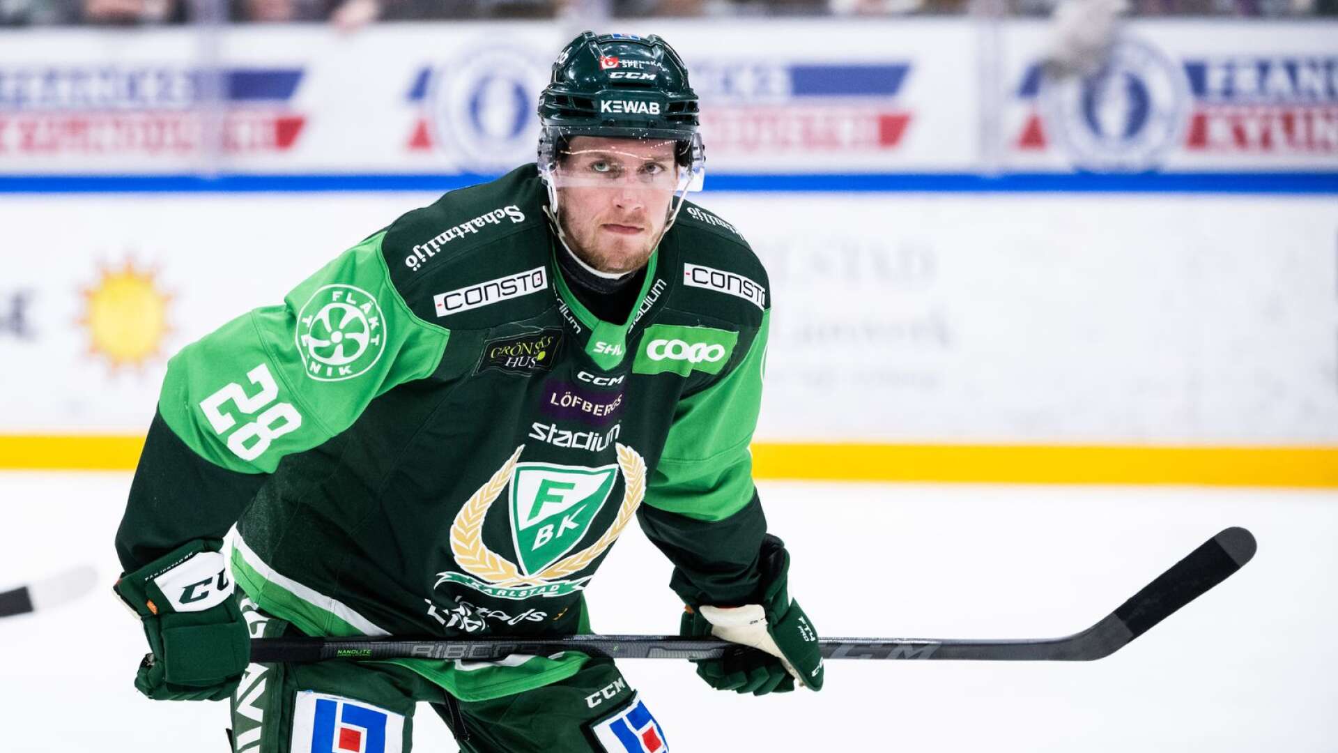 Färjestads back Mattias Göransson missar kvällens match i Strömstad Hockey Classic.