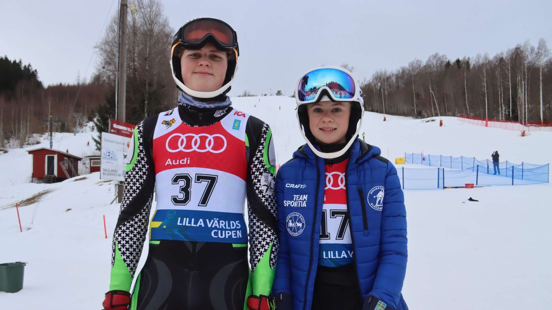 Arvid Forsdahl och Linn Godtman var hemmahoppen när Höghedens SLK stod värd för USM-kval i slalom på söndagen.