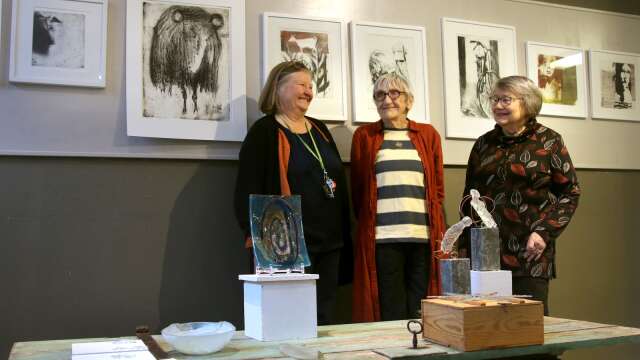 Ann Lönn, Birgit Backman och Monica Gallon visar efter många år återigen sin konst på ett och samma ställe.