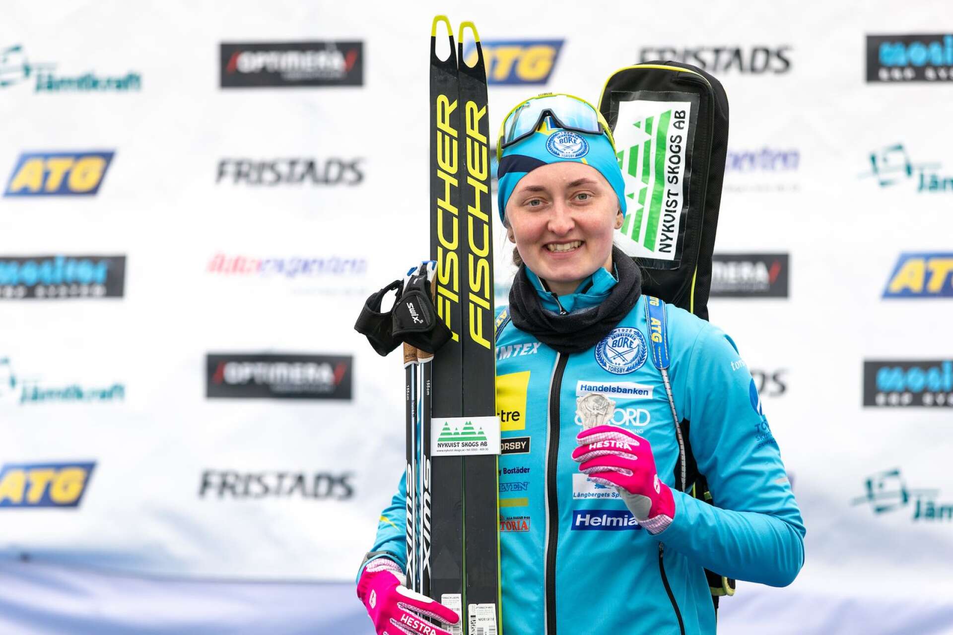 Värmländskan Emma Nilsson vann SM-silver på masstarten i Östersund.