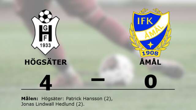 Högsäters GF vann mot IFK Åmål