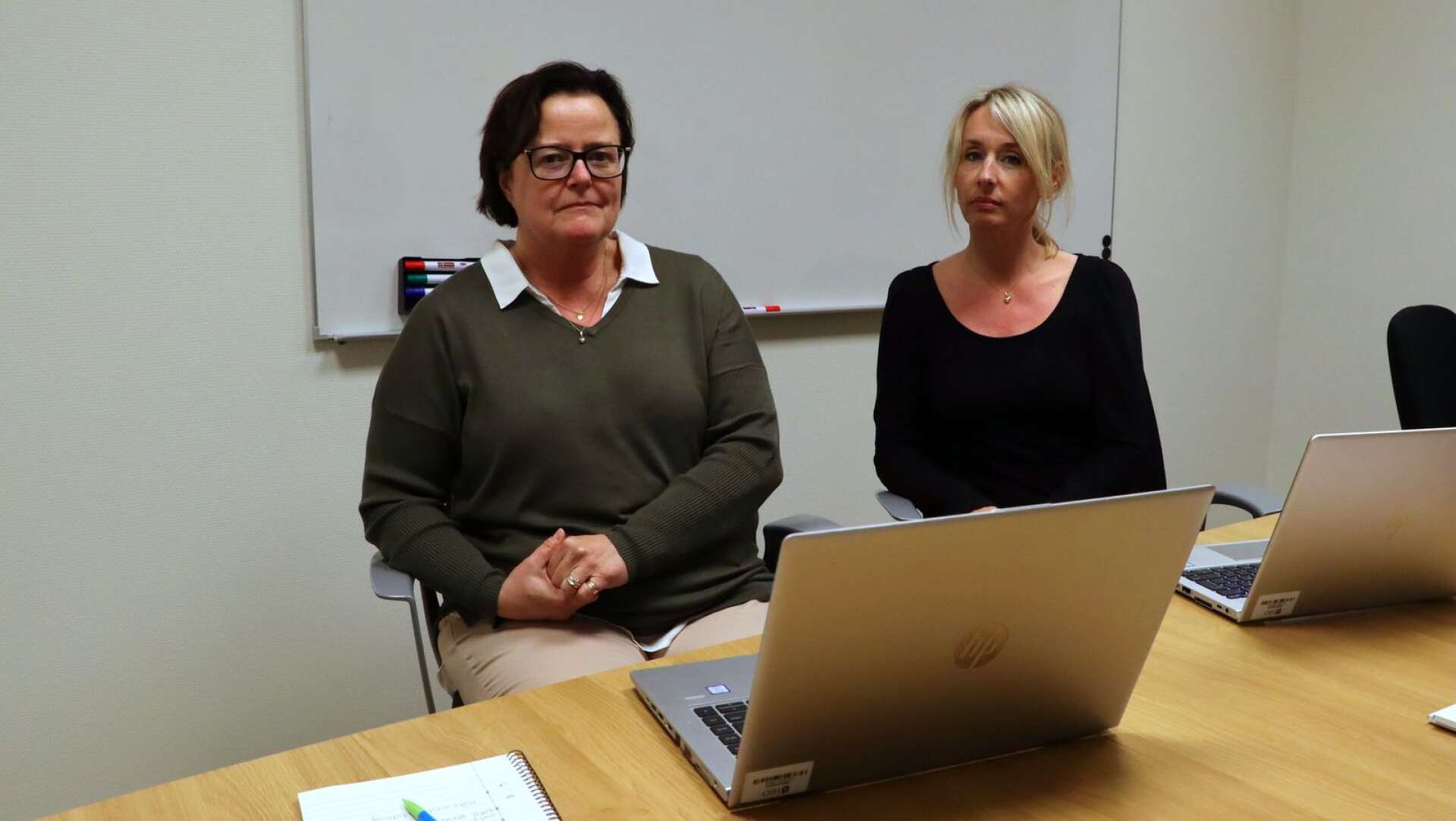 Hjo kommun bemöter IVO-kritiken. Lena von Heideken, medicinskt ansvarig sjuksköterska, och Annika Törner, verksamhetschef för vård- och omsorg. 