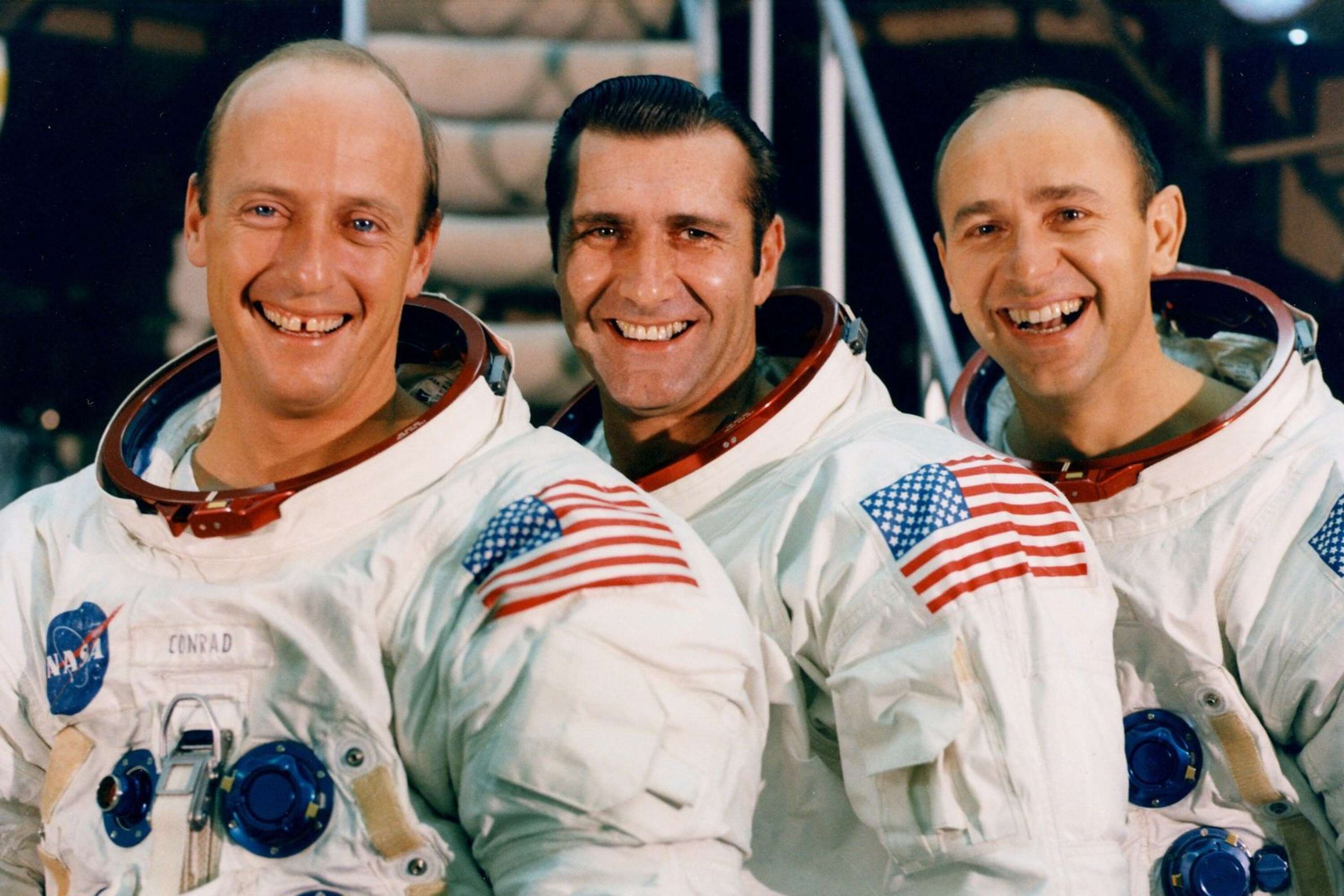 Besättningen på Apollo 12. Charles &quot;Pete&quot; Conrad, Richard &quot;Dick&quot; Gordon och Alan &quot;Al&quot; Bean.