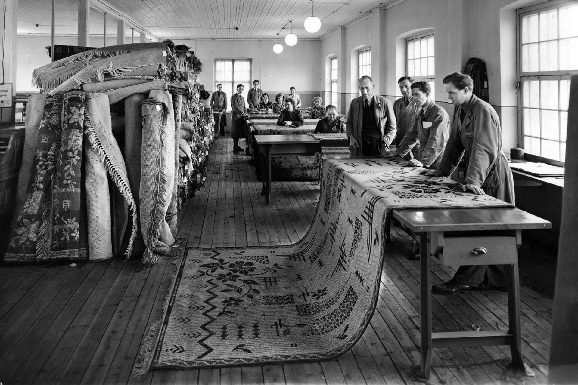 Stora, fina mattor tillverkades på Spinneriet, eller Mattfabriken som den också kallades i folkmun.