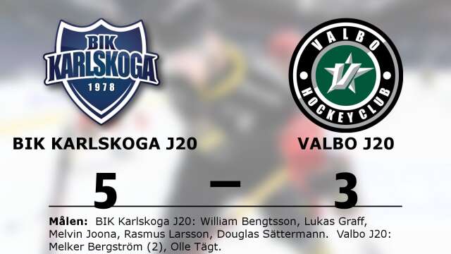 BIK Karlskoga J20 vann mot Valbo HC