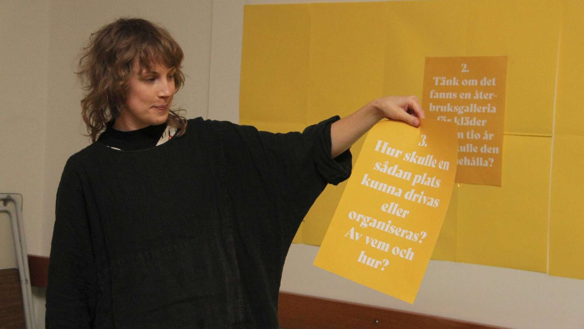 Klara Silvemark, som gjorde praktik hos Mötesplats Steneby, ledde workshopen.