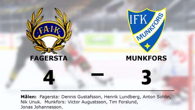 Fagersta AIK vann mot IFK Munkfors