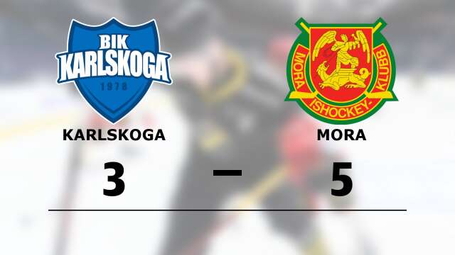 BIK Karlskoga Junior förlorade mot Mora IK