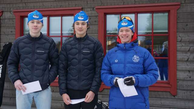 Sunne SLF-åkarna Filip Strand, Erik Bryne och Hjalmar Berg skördade stora framgångar i H16-klassen i Mora i helgen.                         