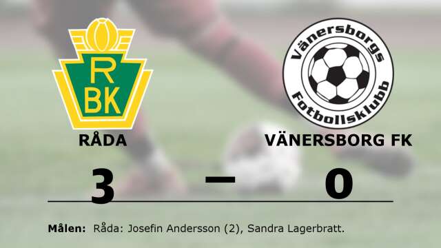 Råda BK vann mot Vänersborgs FK