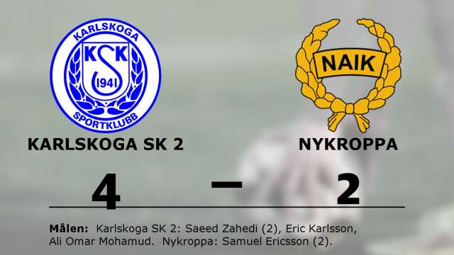 Karlskoga SK vann mot Nykroppa AIK