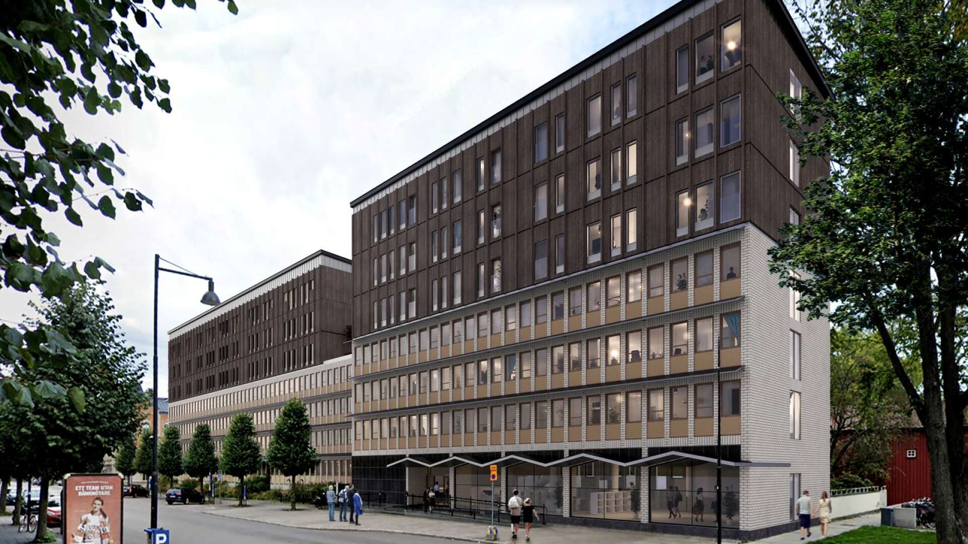 Så här kommer enligt arkitekterna gamla Stadshuset i Karlstad att se ut exteriört efter förädlingen. 
