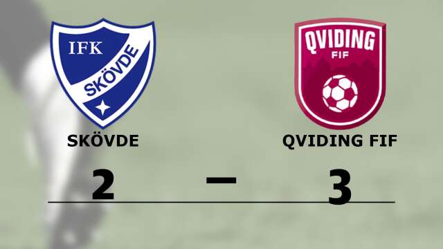 IFK Skövde fotboll förlorade mot Qviding FIF
