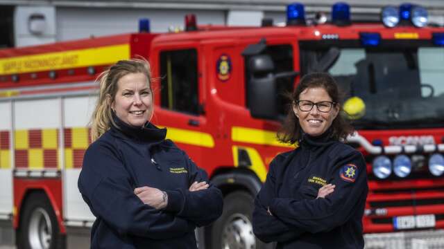 Disa Åkerström och Linda Blixtfeldt, Räddningstjänsten i Säffle.