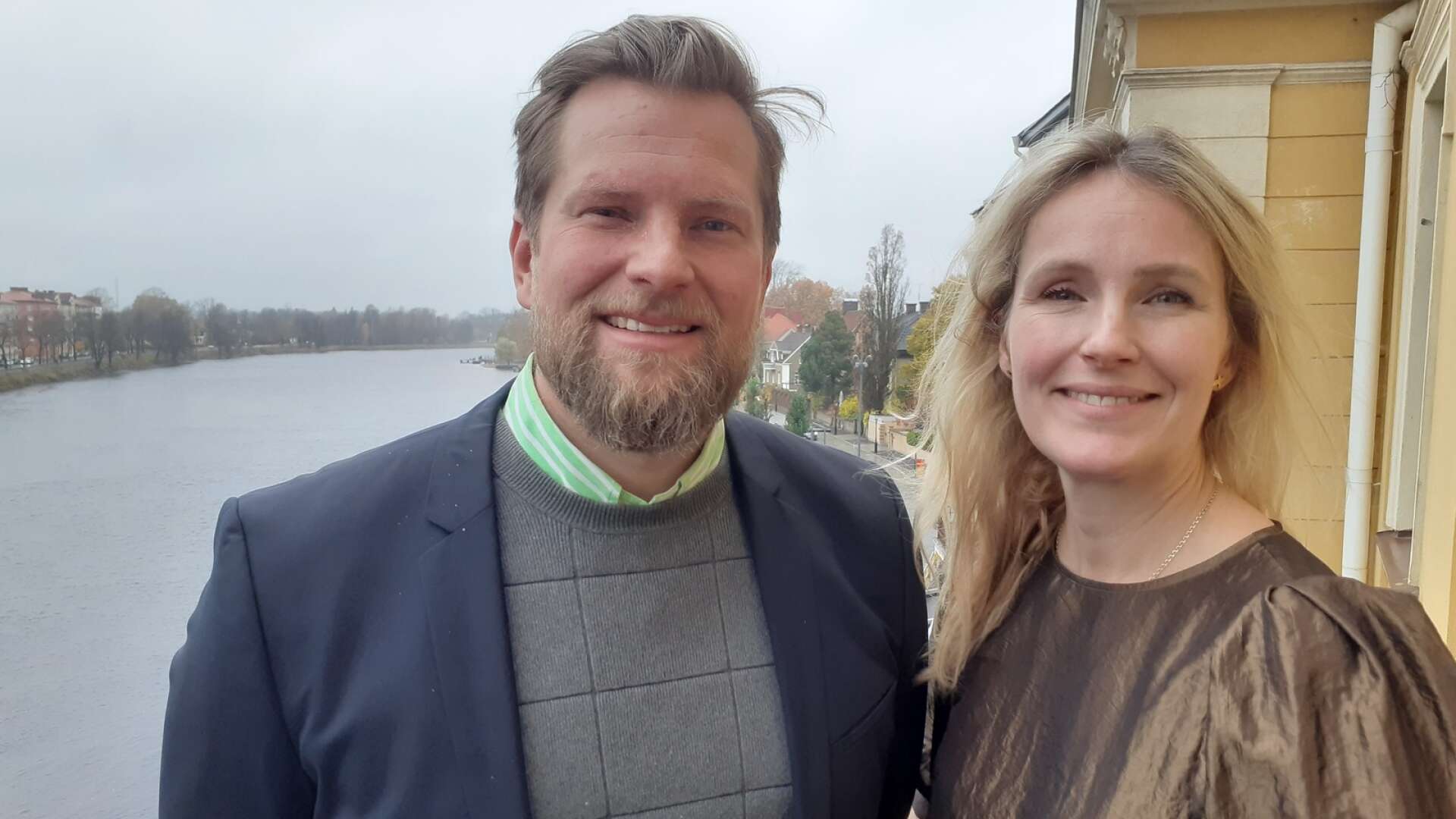 Johan och Angela Petré berättade om sin satsning vid Sölje herrgård på Företagssalongen i Karlstad