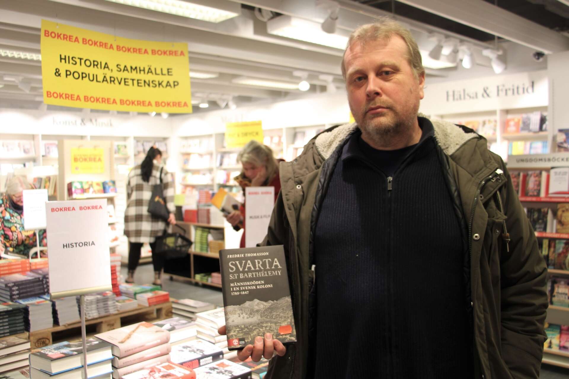 Hugo Larsson från Hjo gillar historiska böcker.